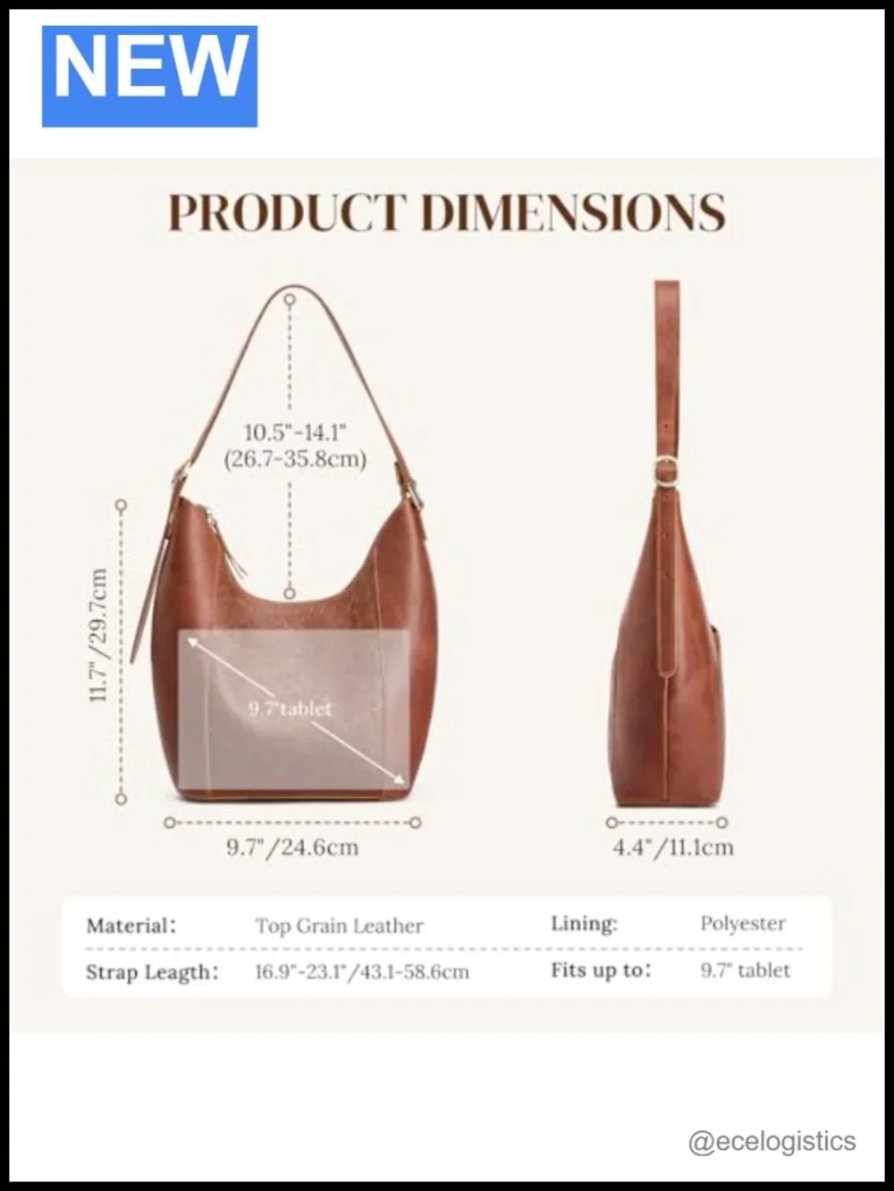 Genuine Leather Hobo Handbag with Rose Carved Pattern Adjustable Shoulder Strap